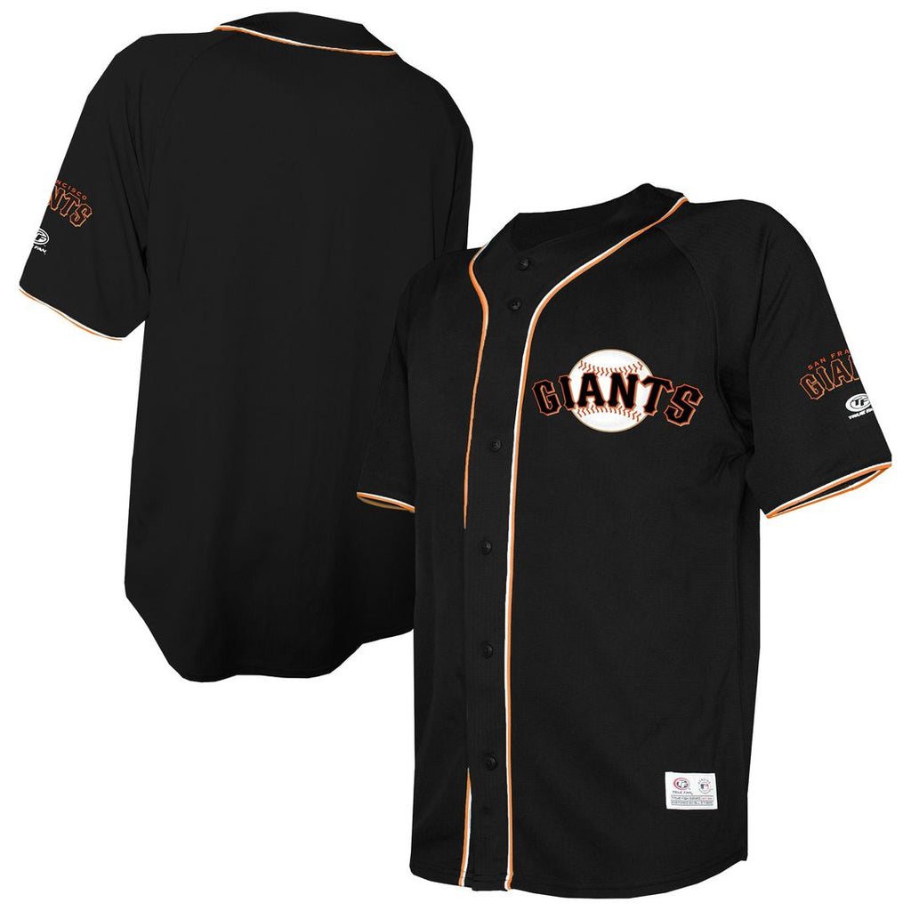 San Francisco Giants Stitches Team Color Full-Button Fashion Jersey - Black