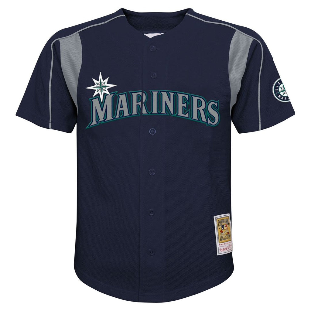 Felix Hernandez Seattle Mariners Mitchell & Ness Youth Mesh Batting Practice Jersey - Navy