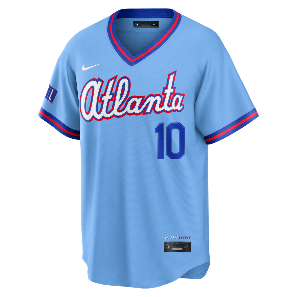 Chipper Jones Atlanta Braves Nike 2026 City Connect Stadium Jersey - Powder Blue