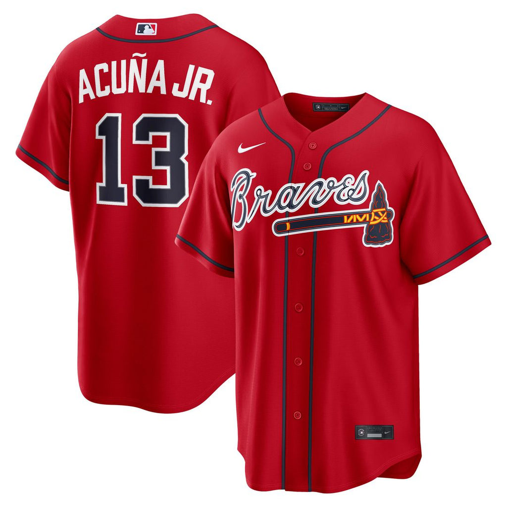 Ronald Acuña Jr. Atlanta Braves Nike Alternate Replica Jersey - Navy