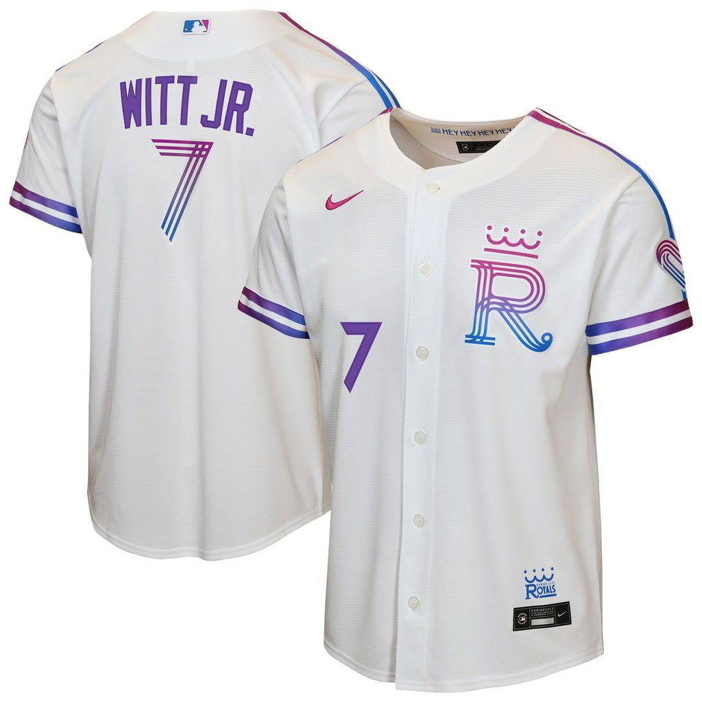 Bobby Witt Jr. Kansas City Royals Nike Youth 2026 City Connect Stadium Jersey - White