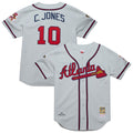 Chipper Jones Atlanta Braves Mitchell & Ness 1995 Throwback Authentic Jersey - Gray