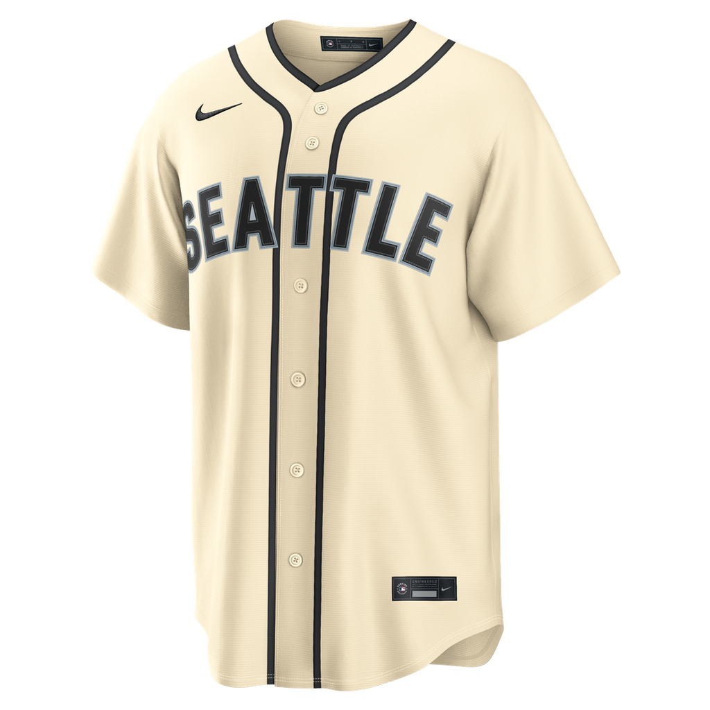 Cal Raleigh Seattle Mariners Nike Alternate Replica Jersey - Cream