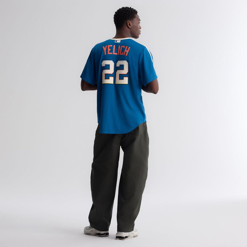 Christian Yelich Milwaukee Brewers Nike 2026 City Connect Stadium Jersey - Mineral Blue