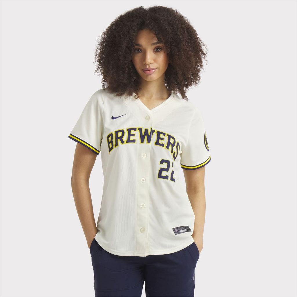 Christian Yelich Milwaukee Brewers Nike Women's Home Limited Player Jersey - Cream