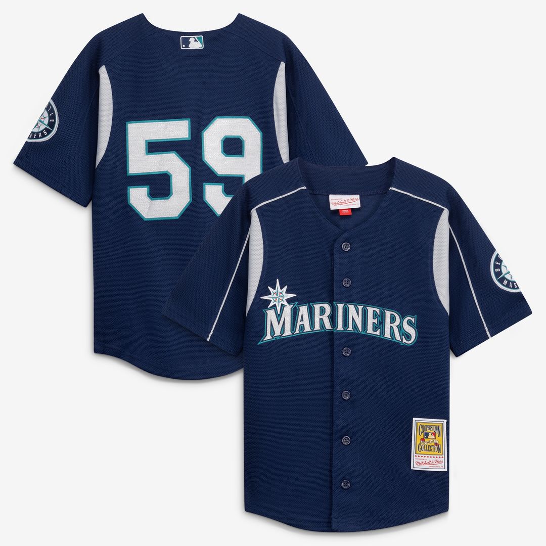 Felix Hernandez Seattle Mariners Mitchell & Ness Toddler Throwback Mesh Batting Practice Jersey - Navy