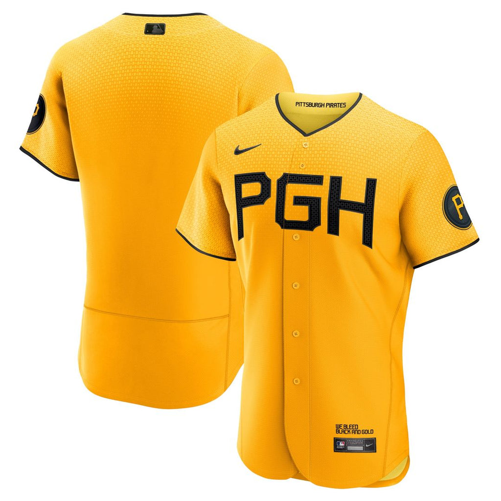 Pittsburgh Pirates Nike City Connect Authentic Jersey - Gold