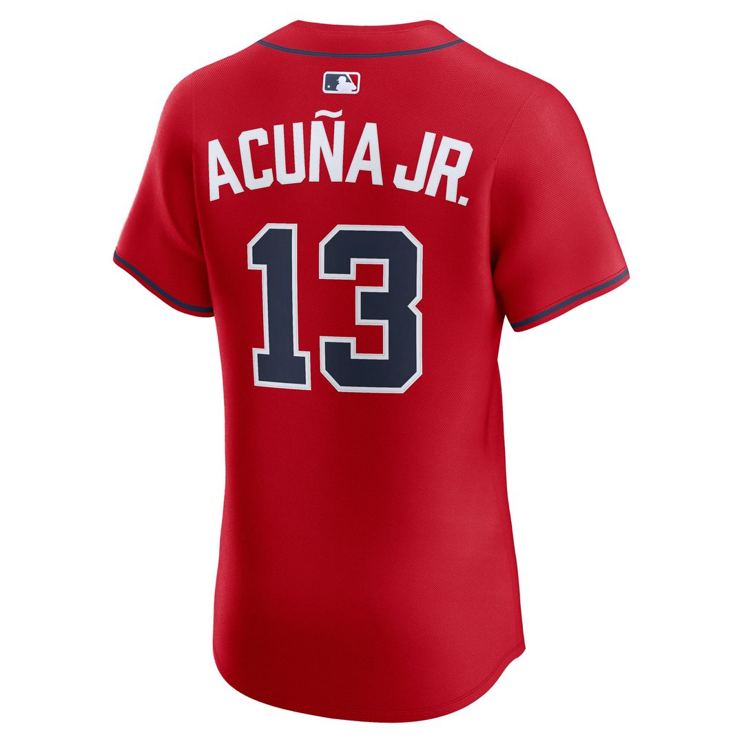 Ronald Acuña Jr. Atlanta Braves Nike Alternate 2 Elite Jersey - Red