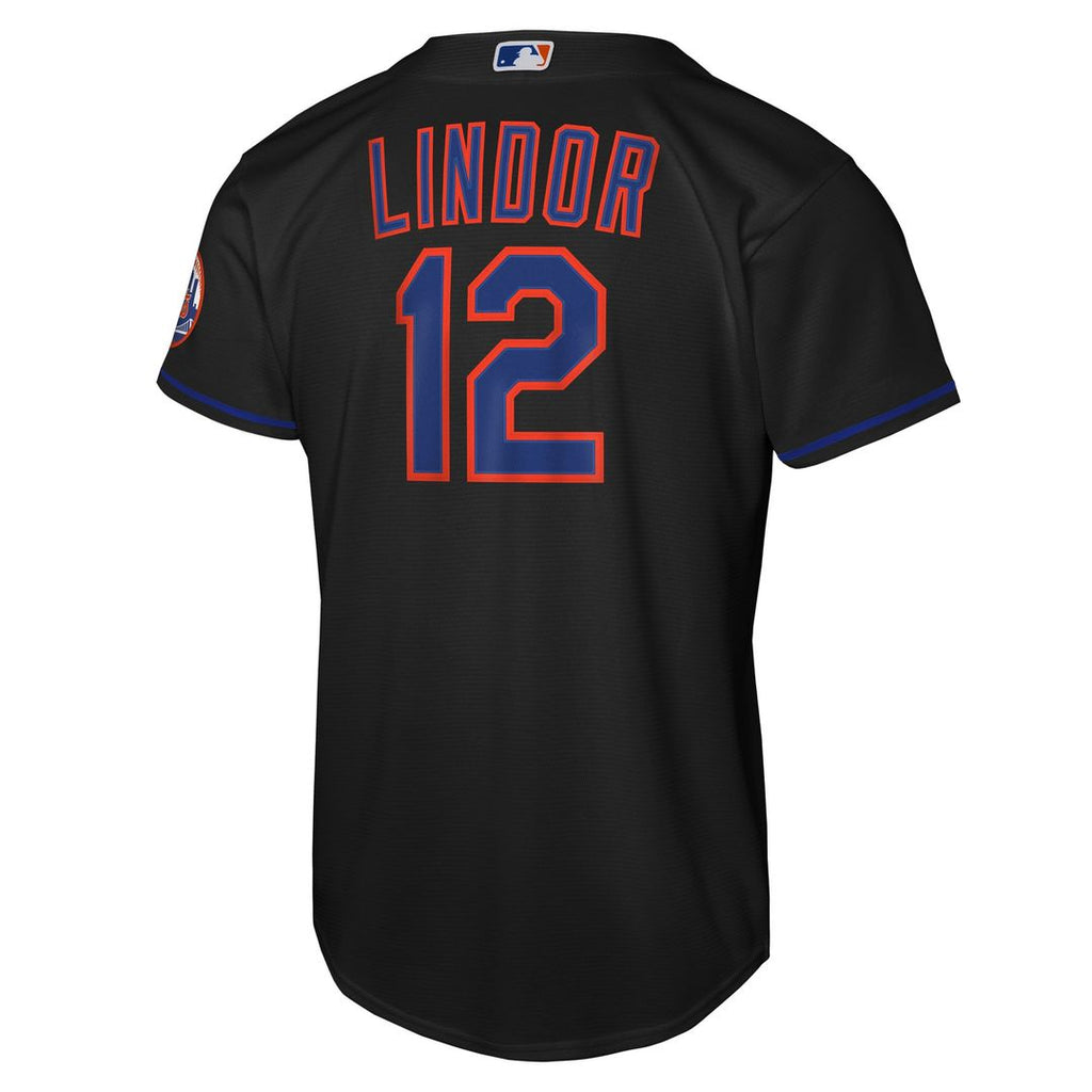 Francisco Lindor New York Mets Nike Youth Road Stadium Player Jersey - Gray
