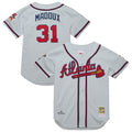 Greg Maddux Atlanta Braves Mitchell & Ness 1995 Throwback Authentic Jersey - Gray