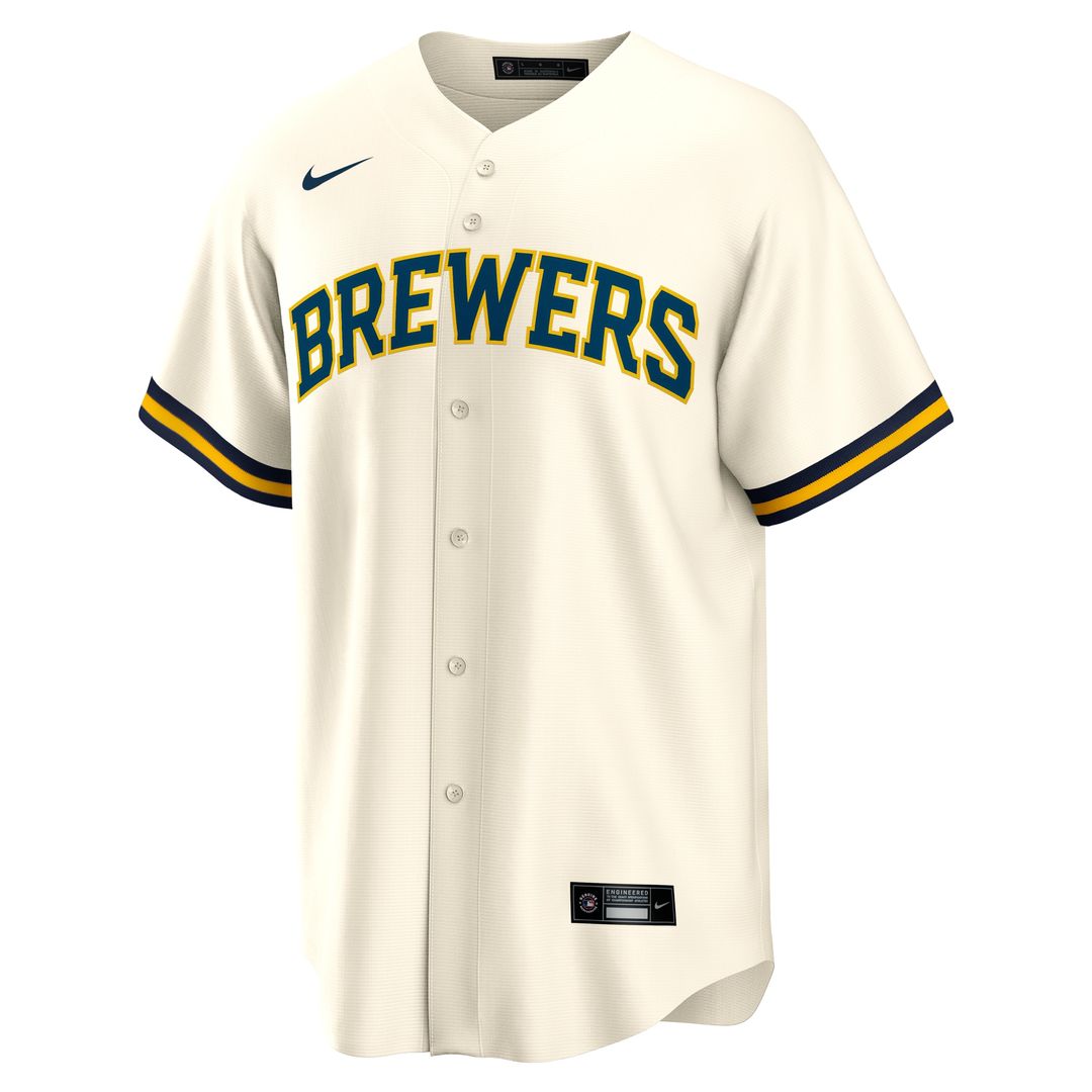 Blake Perkins Milwaukee Brewers Nike Home Replica Jersey - Cream
