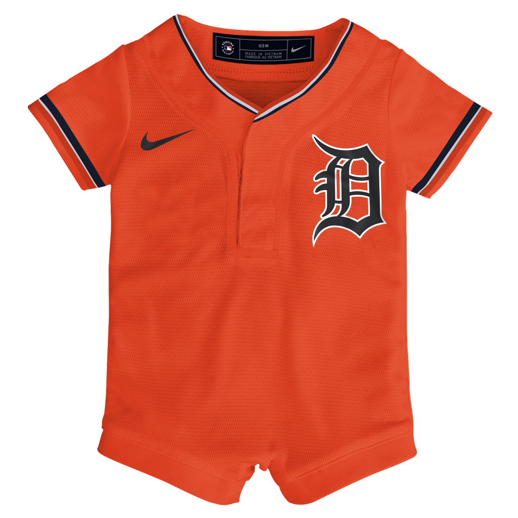 Detroit Tigers Nike Newborn Alternate Replica Romper Jersey - Orange
