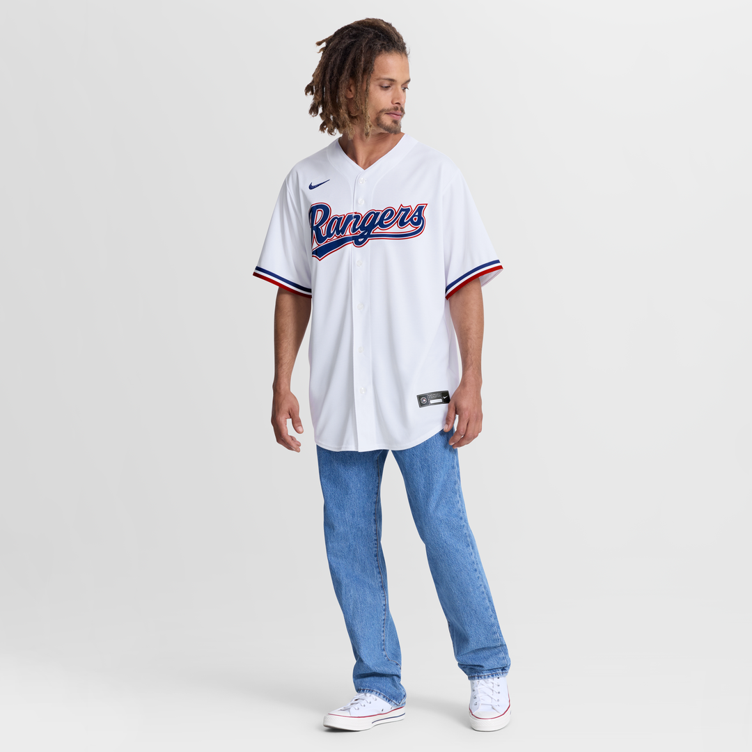 Jake Burger Texas Rangers Nike Home Replica Jersey - White