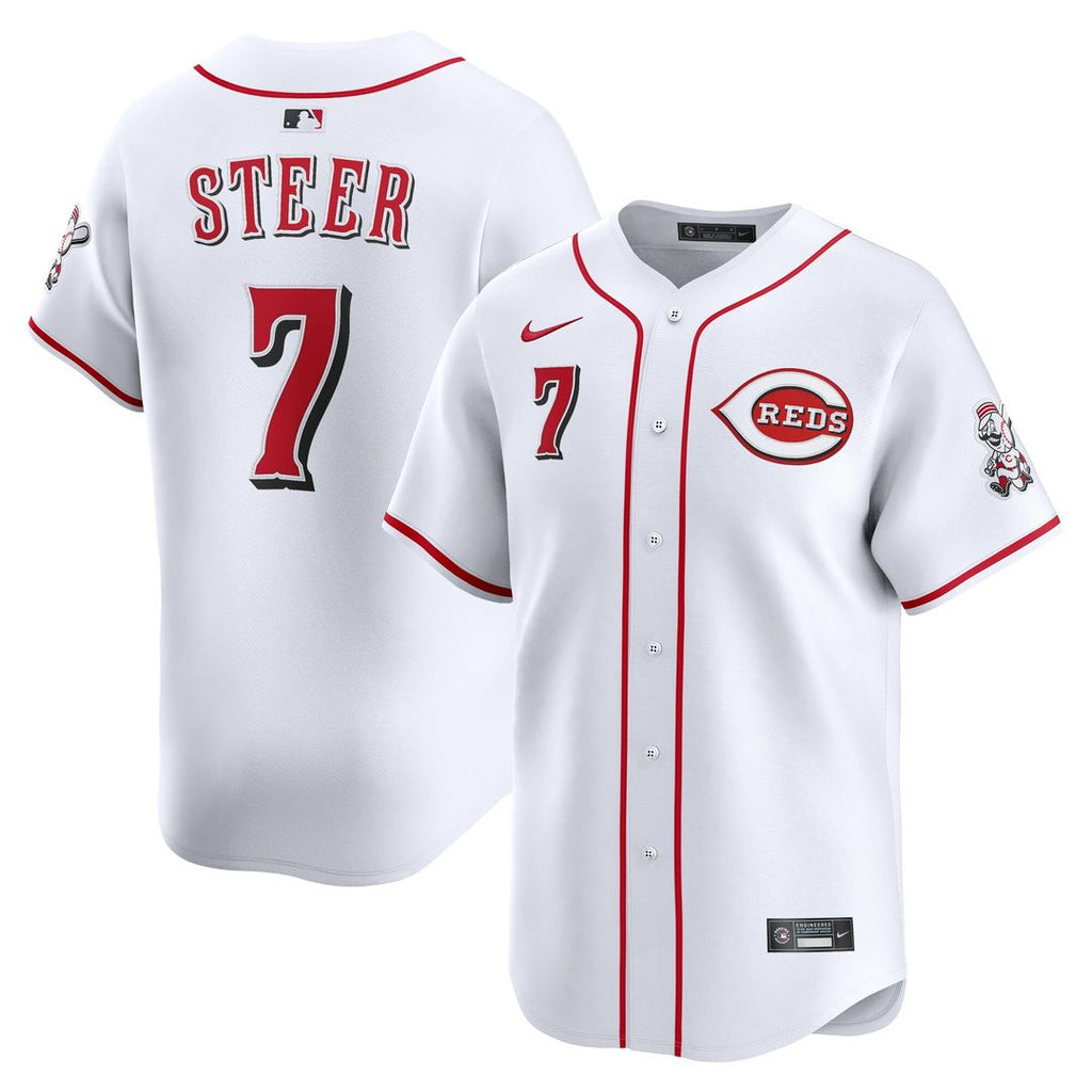 Spencer Steer Cincinnati Reds Nike Home Limited Player Jersey - White