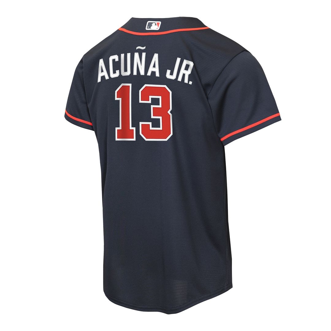 Ronald Acuña Jr. Atlanta Braves Nike Youth Road Replica Jersey - Gray