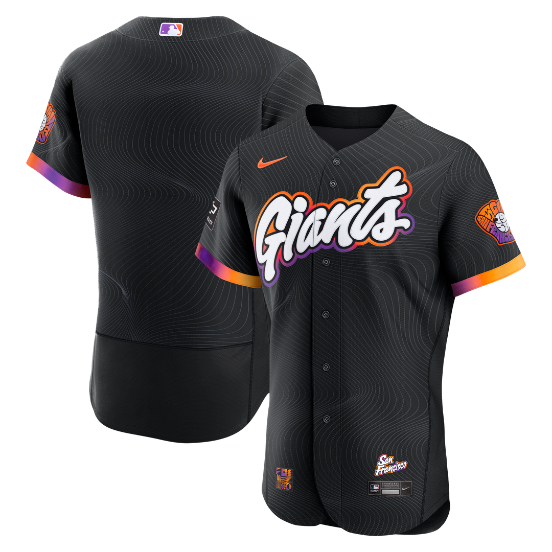 San Francisco Giants Nike City Connect Authentic Sponsor Patch Jersey - Anthracite