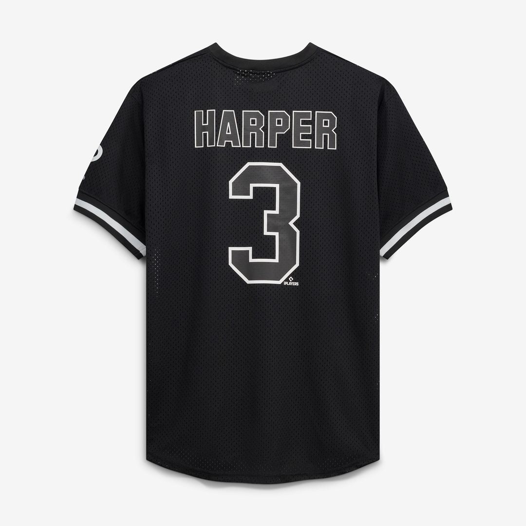 Bryce Harper Philadelphia Phillies Fanatics Big & Tall Heavyweight Mesh Jersey - Black/White