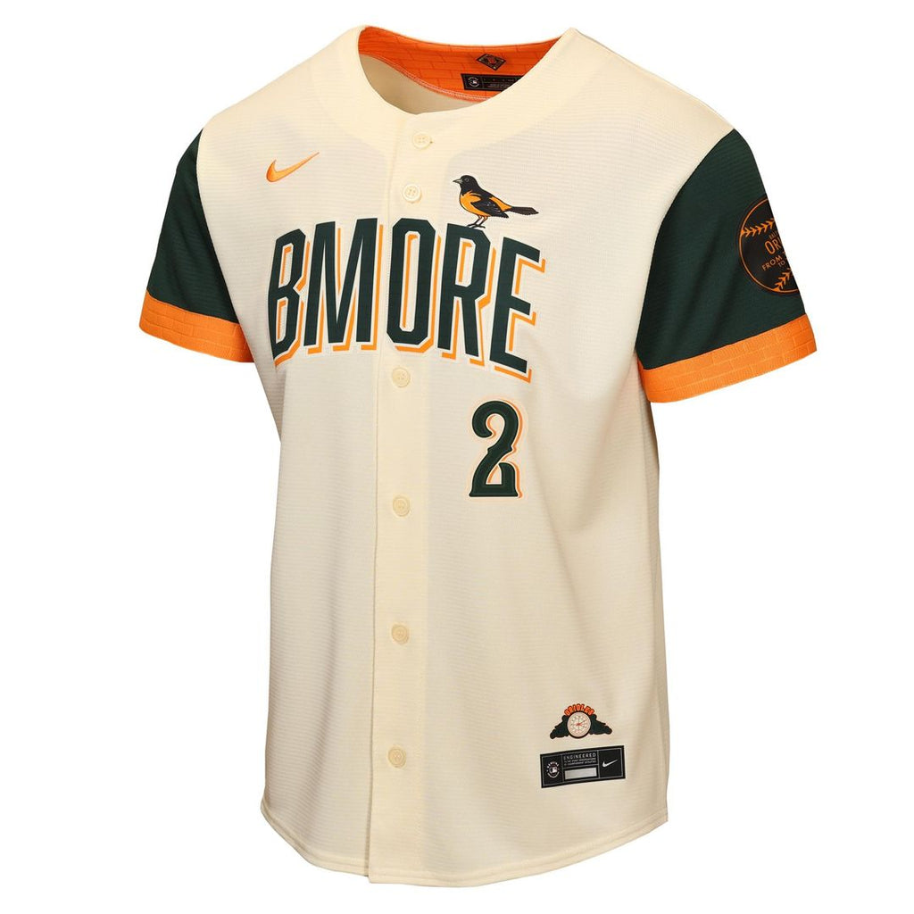 Gunnar Henderson Baltimore Orioles Nike Youth 2026 City Connect Stadium Jersey - Cream