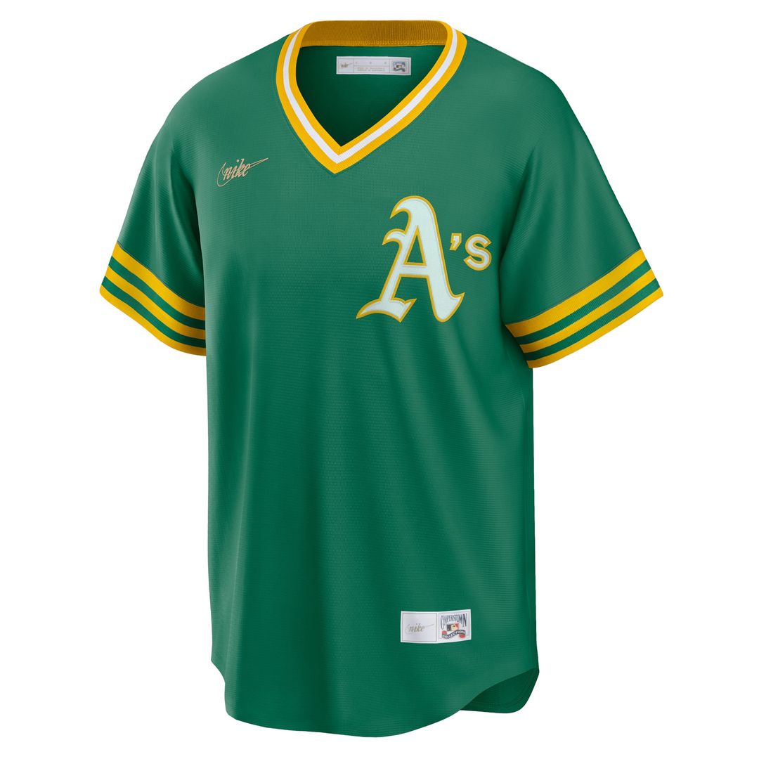 Reggie Jackson Athletics Nike Road Cooperstown Collection Player Jersey - Kelly Green