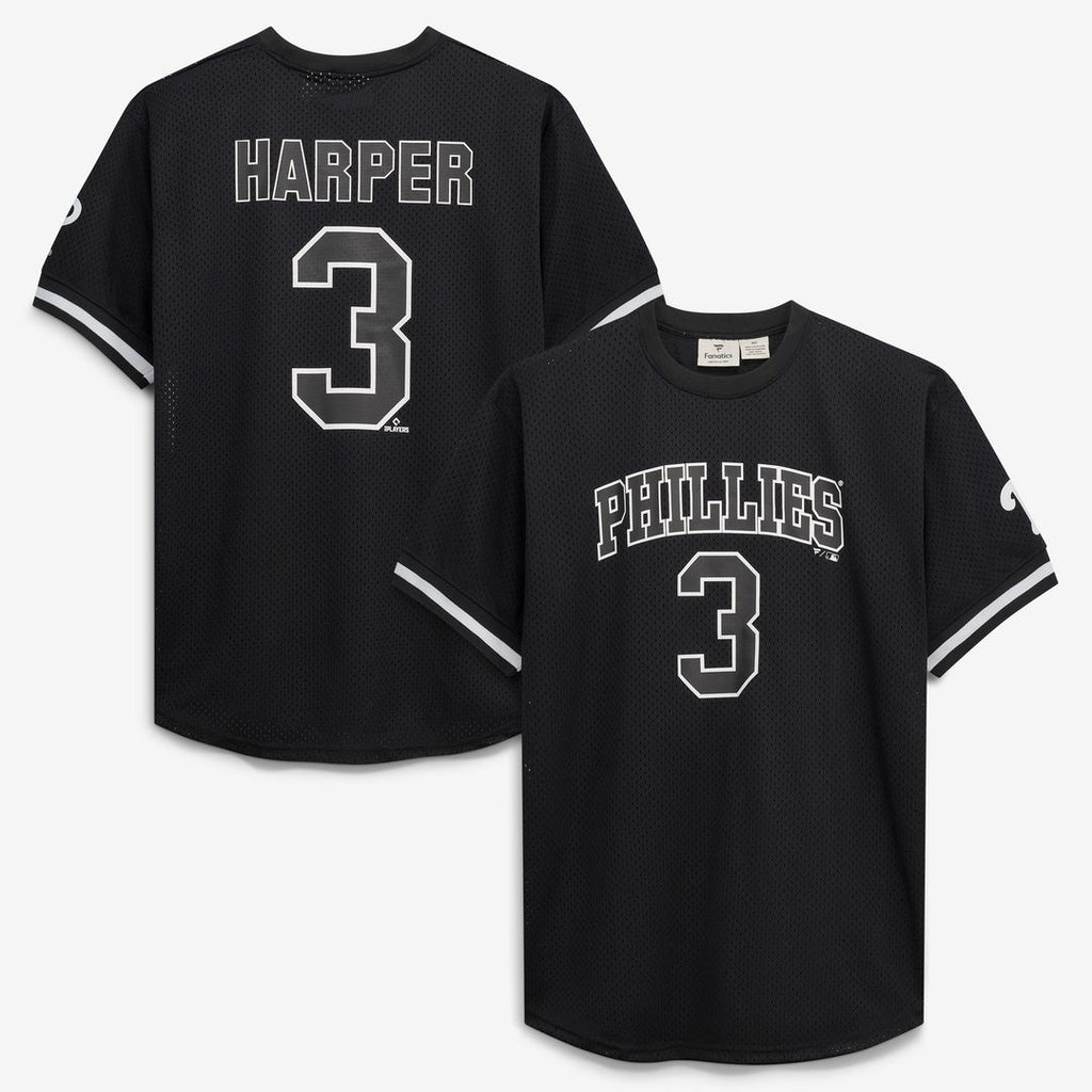 Bryce Harper Philadelphia Phillies Fanatics Big & Tall Heavyweight Mesh Jersey - Black/White