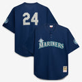 Seattle Mariners Mitchell & Ness Big & Tall Cooperstown Collection Mesh Batting Practice Jersey - Navy