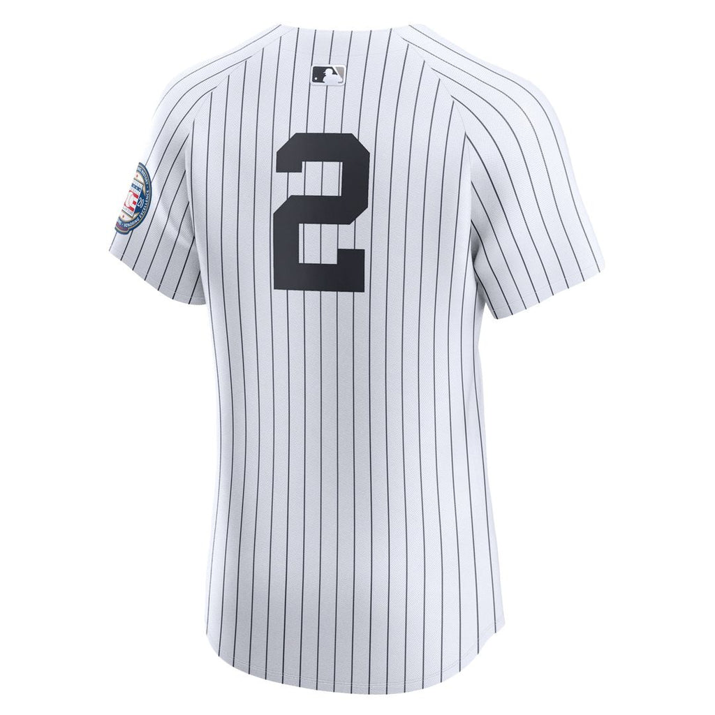 Derek Jeter New York Yankees Nike Home 2020 Hall of Fame Induction Patch Elite Player Jersey - White