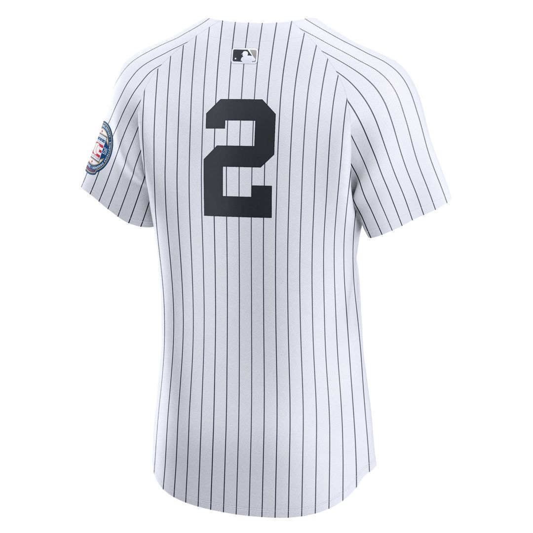 Derek Jeter New York Yankees Nike Home 2020 Hall of Fame Induction Patch Elite Player Jersey - White